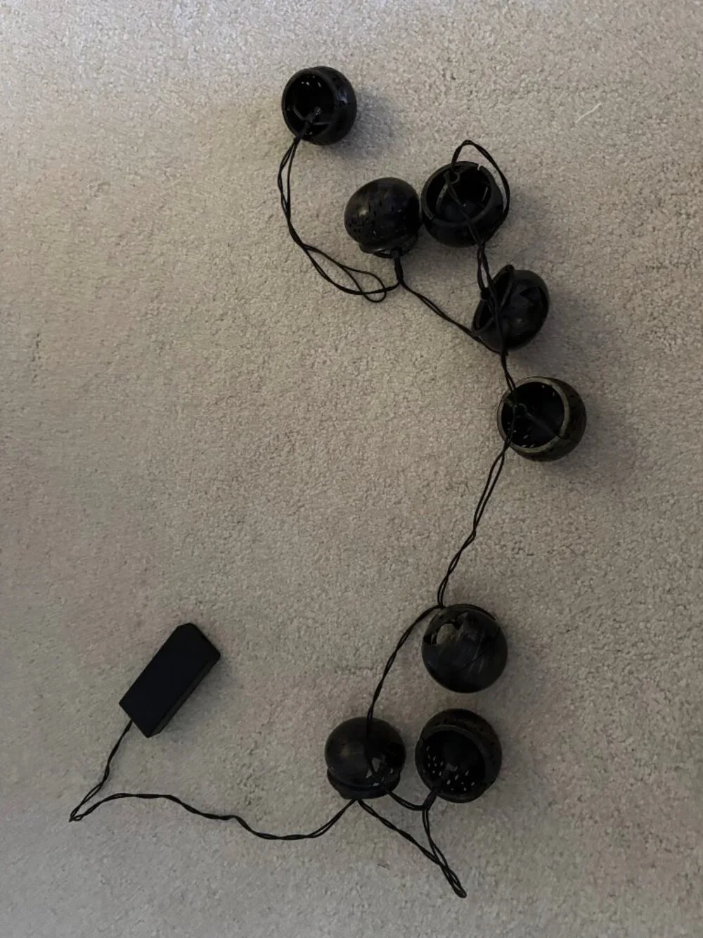 LIKE NEW! Target Black Cauldren/Jack O'Latern Halloween String Lights